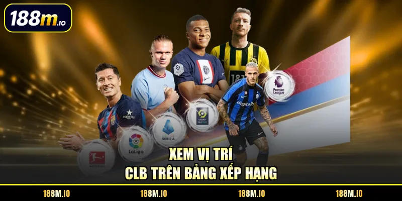 Xem vị trí CLB trên bảng xếp hạng